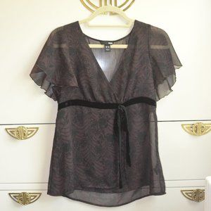 H&M Ruffle Sleeve Dress Top